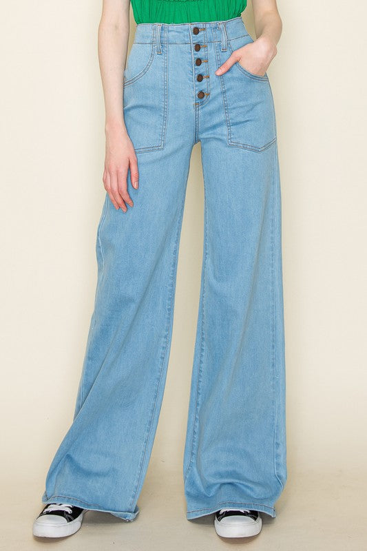 Wide leg, denim pants, jeans, western - Sleekdenim.com