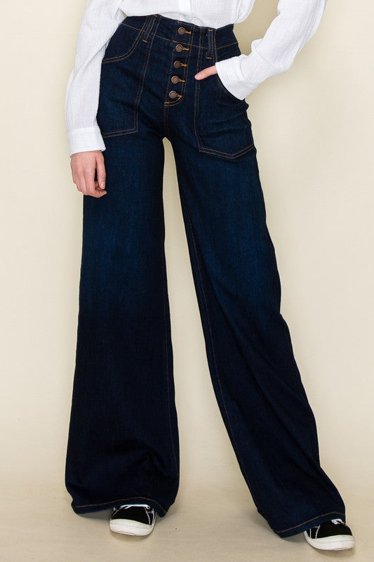 Wide leg, denim pants, jeans, western - Sleekdenim.com