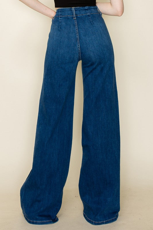 Wide leg, denim pants, jeans, western - Sleekdenim.com