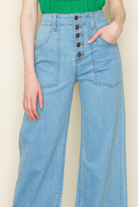 Wide leg, denim pants, jeans, western - Sleekdenim.com