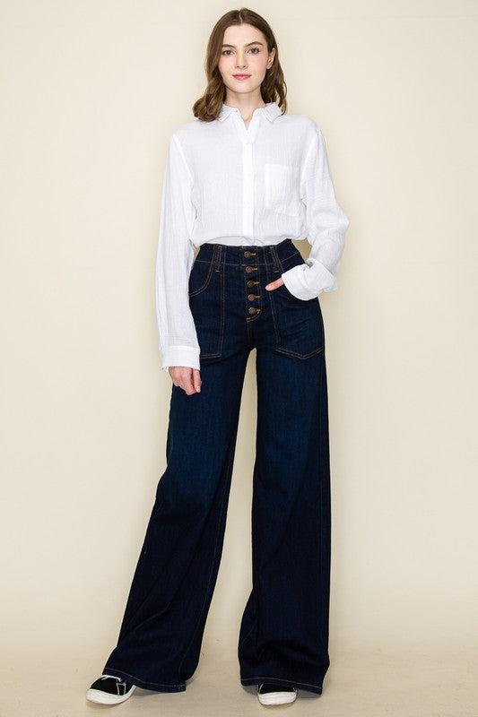 Wide leg, denim pants, jeans, western - Sleekdenim.com