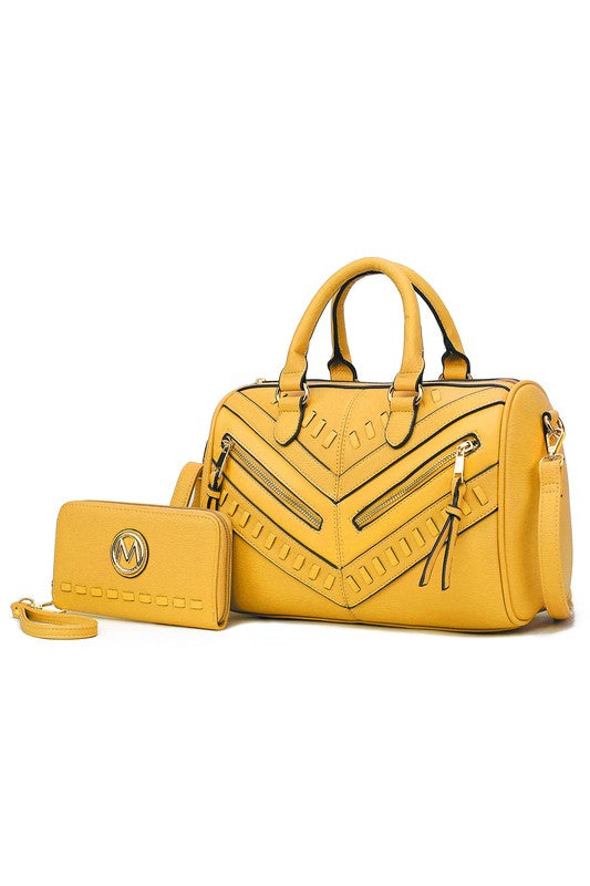 MKF Lara Satchel Bag with Wallet by Mia K - Sleekdenim.com