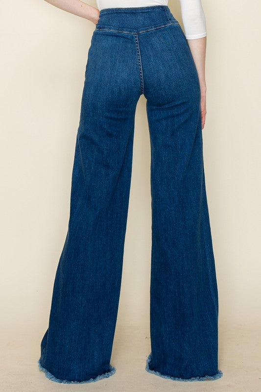 Wide leg, denim pants, jeans, western - Sleekdenim.com