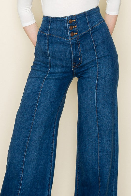 Wide leg, denim pants, jeans, western - Sleekdenim.com