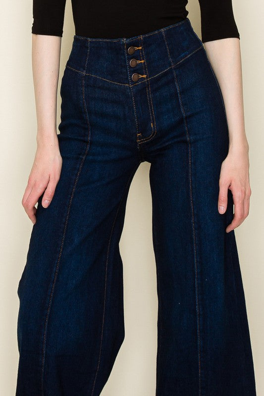 Wide leg, denim pants, jeans, western - Sleekdenim.com