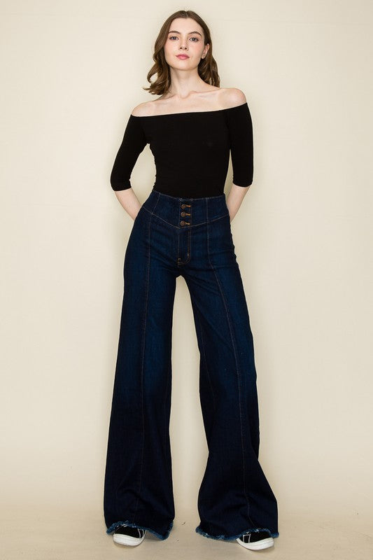 Wide leg, denim pants, jeans, western - Sleekdenim.com