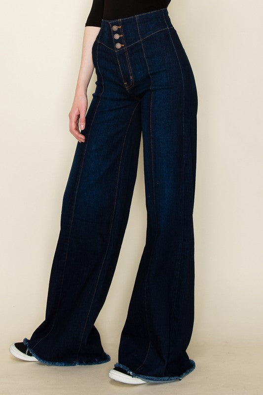 Wide leg, denim pants, jeans, western - Sleekdenim.com