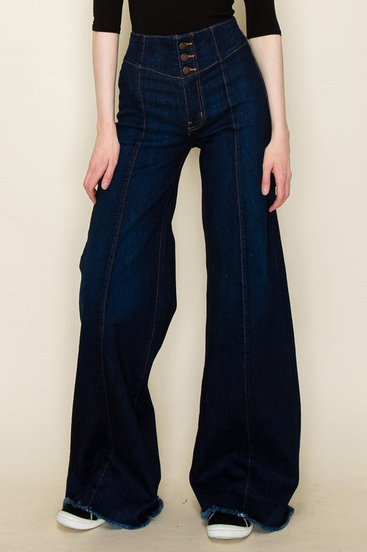 Wide leg, denim pants, jeans, western - Sleekdenim.com