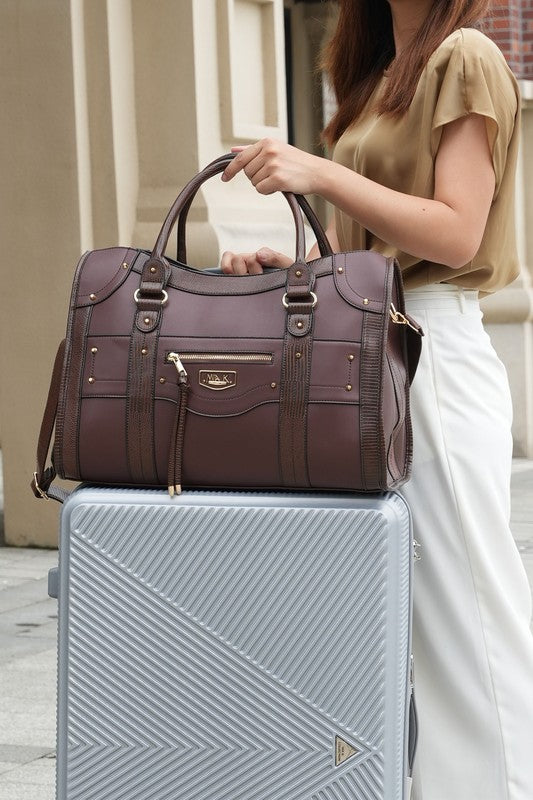 MKF Collection Patricia Vegan Leather Duffle Bag - Sleekdenim.com