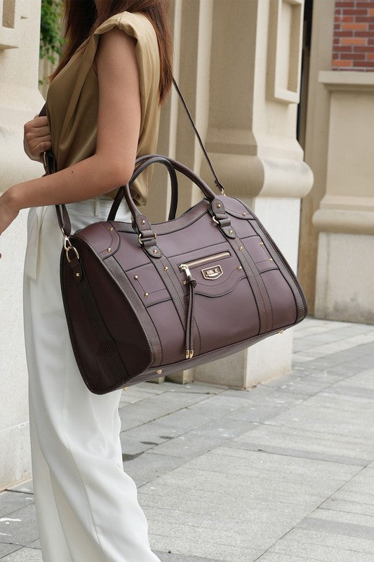 MKF Collection Patricia Vegan Leather Duffle Bag - Sleekdenim.com