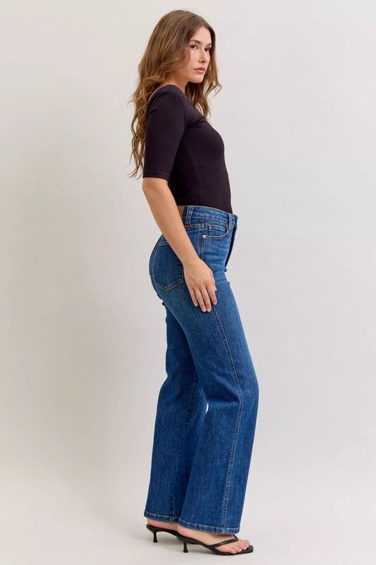 Judy Blue High Waist Tummy Control Straight Jeans - Sleekdenim.com