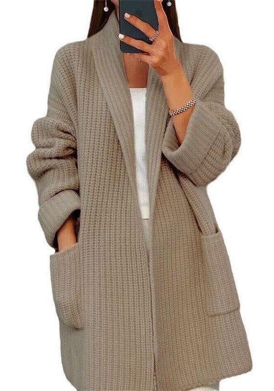 Knit cardigan with pockets | Sleekdenim.com