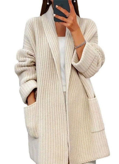 Knit cardigan with pockets | Sleekdenim.com