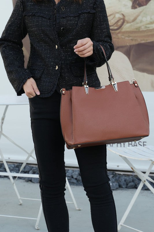 MKF Kane Women's Satchel Bag with Wallet by Mia K - Sleekdenim.com