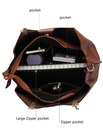 MKF Kane Women's Satchel Bag with Wallet by Mia K - Sleekdenim.com