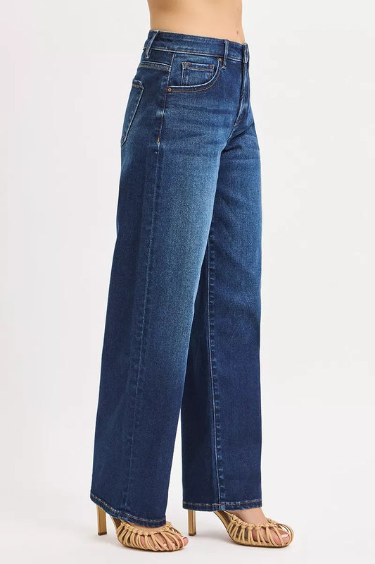 RISEN Mid Rise Wide Baggy Jeans - Sleekdenim.com
