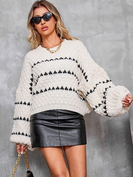 Chunky knit sweater | Sleekdenim.com