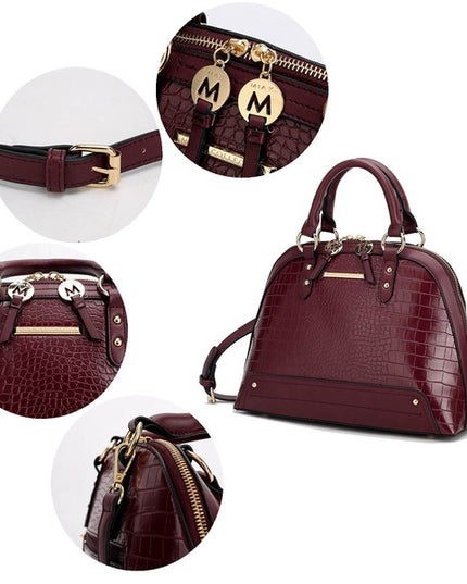 MKF Nora Premium Croco Satchel by Mia K - Sleekdenim.com