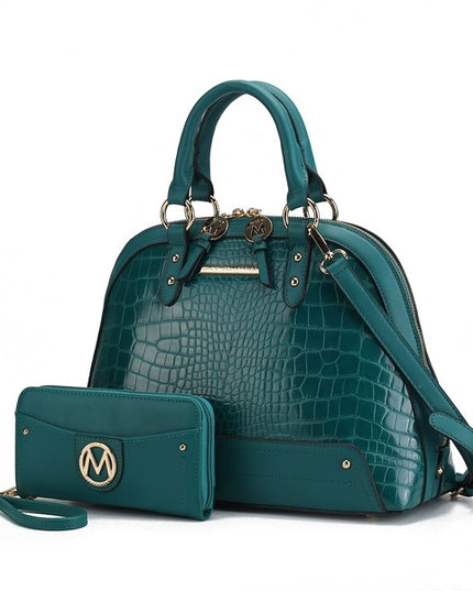 MKF Nora Premium Croco Satchel by Mia K - Sleekdenim.com