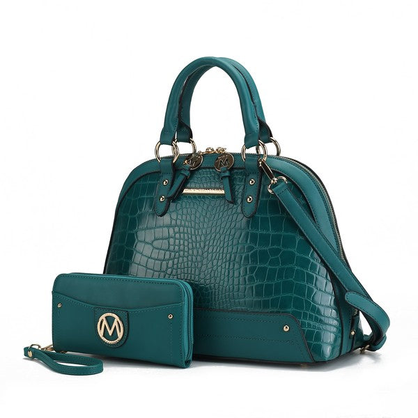 MKF Nora Premium Croco Satchel by Mia K - Sleekdenim.com