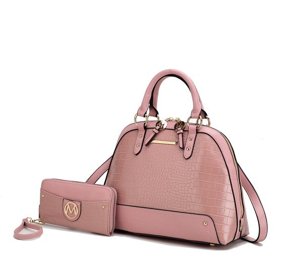 MKF Nora Premium Croco Satchel by Mia K - Sleekdenim.com