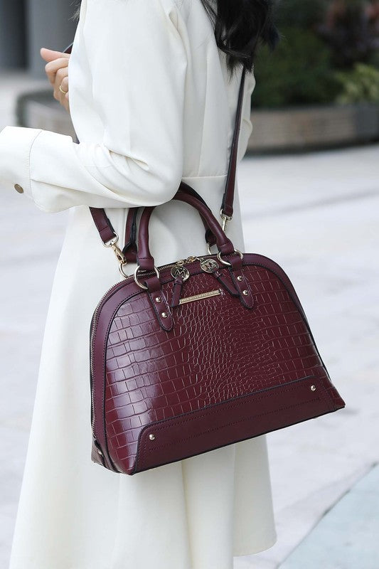 MKF Nora Premium Croco Satchel by Mia K - Sleekdenim.com