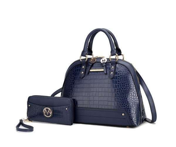 MKF Nora Premium Croco Satchel by Mia K - Sleekdenim.com