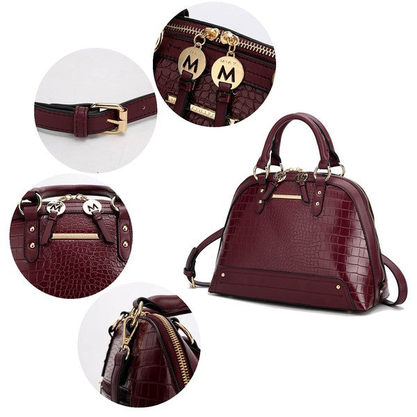 MKF Nora Premium Croco Satchel by Mia K - Sleekdenim.com