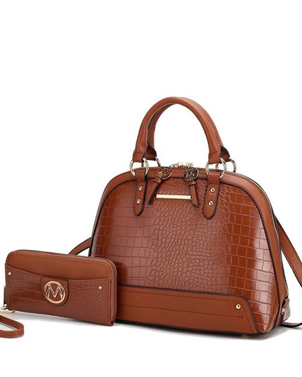 MKF Nora Premium Croco Satchel by Mia K - Sleekdenim.com