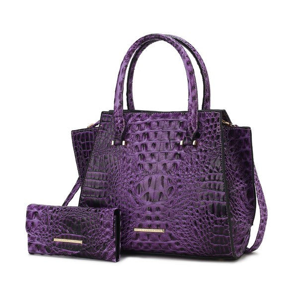 MKF Collection Viridiana Croc-Embossed Tote Bag - Sleekdenim.com