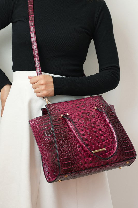 MKF Collection Viridiana Croc-Embossed Tote Bag - Sleekdenim.com