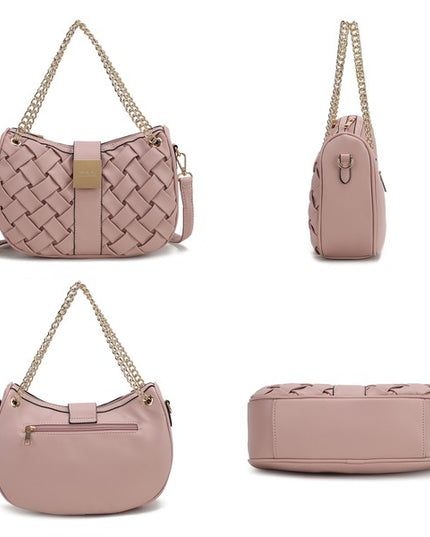 MKF Solari Braided Chain Shoulder Bag by Mia K - Sleekdenim.com