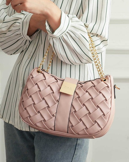 MKF Solari Braided Chain Shoulder Bag by Mia K - Sleekdenim.com