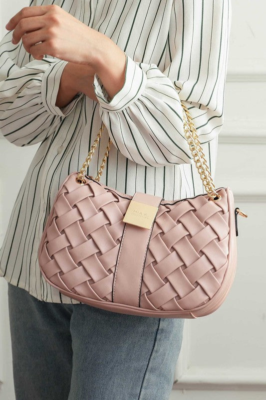MKF Solari Braided Chain Shoulder Bag by Mia K - Sleekdenim.com