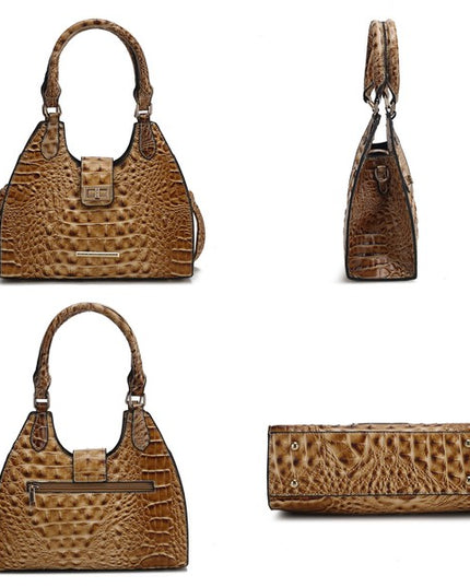 MKF Ava Faux Crocodile-Embossed Tote Bag by Mia K - Sleekdenim.com