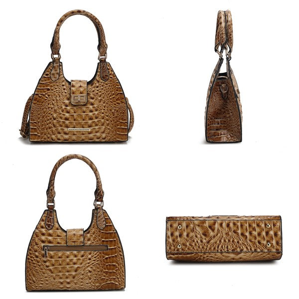 MKF Ava Faux Crocodile-Embossed Tote Bag by Mia K - Sleekdenim.com