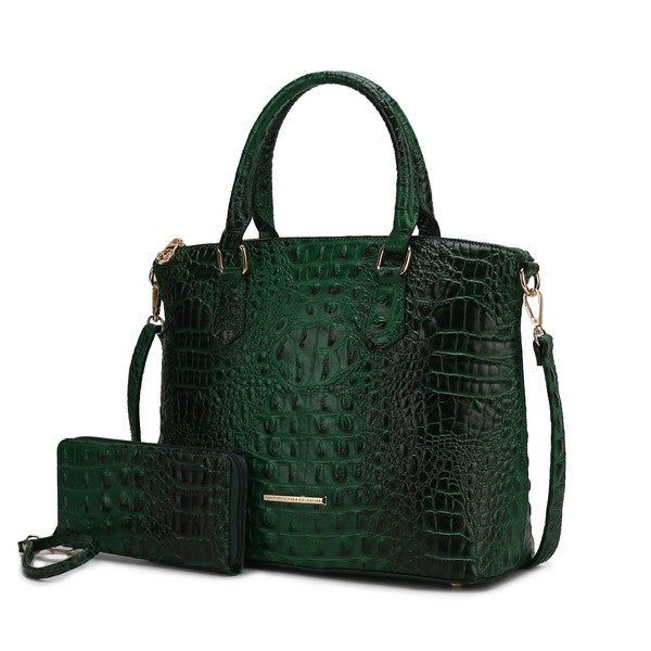 MKF Liora Croc Embossed Tote and Set by Mia K - Sleekdenim.com
