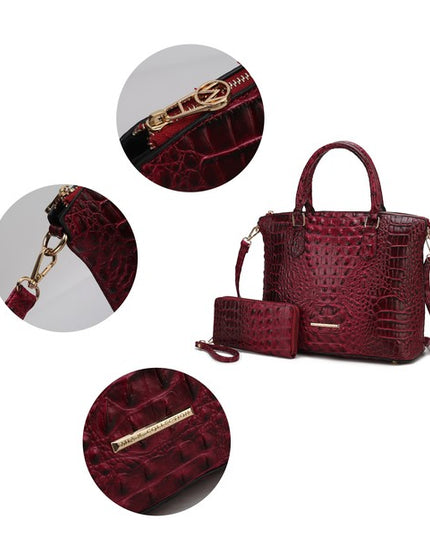 MKF Liora Croc Embossed Tote and Set by Mia K - Sleekdenim.com