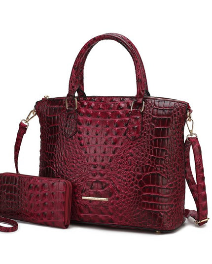 MKF Liora Croc Embossed Tote and Set by Mia K - Sleekdenim.com
