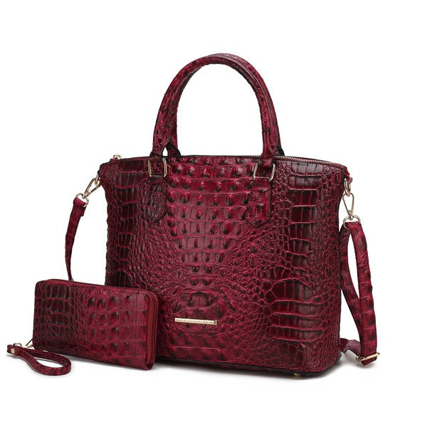 MKF Liora Croc Embossed Tote and Set by Mia K - Sleekdenim.com