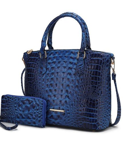 MKF Liora Croc Embossed Tote and Set by Mia K - Sleekdenim.com