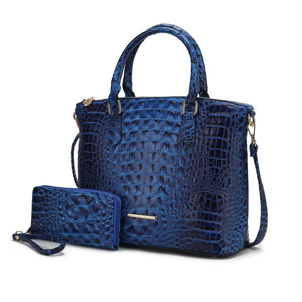 MKF Liora Croc Embossed Tote and Set by Mia K - Sleekdenim.com