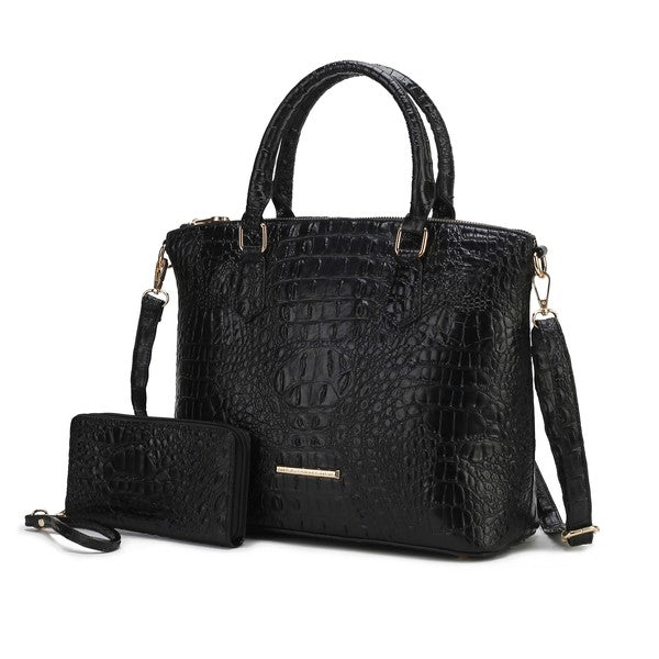MKF Liora Croc Embossed Tote and Set by Mia K - Sleekdenim.com