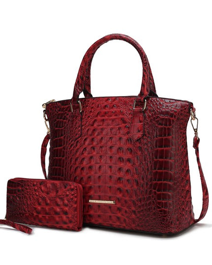 MKF Liora Croc Embossed Tote and Set by Mia K - Sleekdenim.com