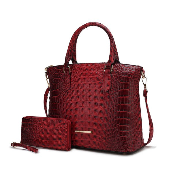 MKF Liora Croc Embossed Tote and Set by Mia K - Sleekdenim.com