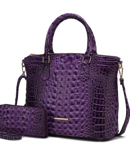 MKF Liora Croc Embossed Tote and Set by Mia K - Sleekdenim.com