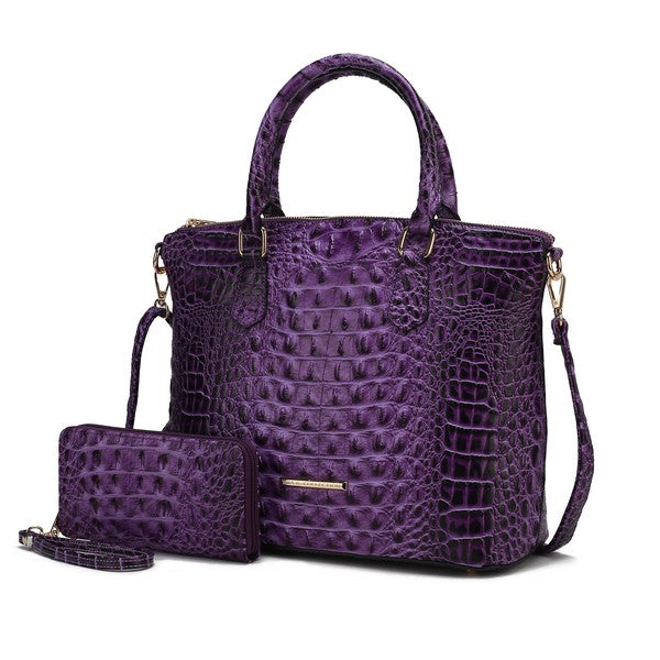 MKF Liora Croc Embossed Tote and Set by Mia K - Sleekdenim.com