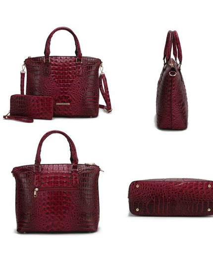 MKF Liora Croc Embossed Tote and Set by Mia K - Sleekdenim.com