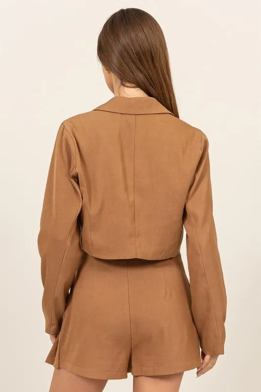 HYFVE Cropped Button-Down Blazer - Sleekdenim.com