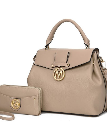 Aurora Vegan Leather Satchel and Wallet - Sleekdenim.com